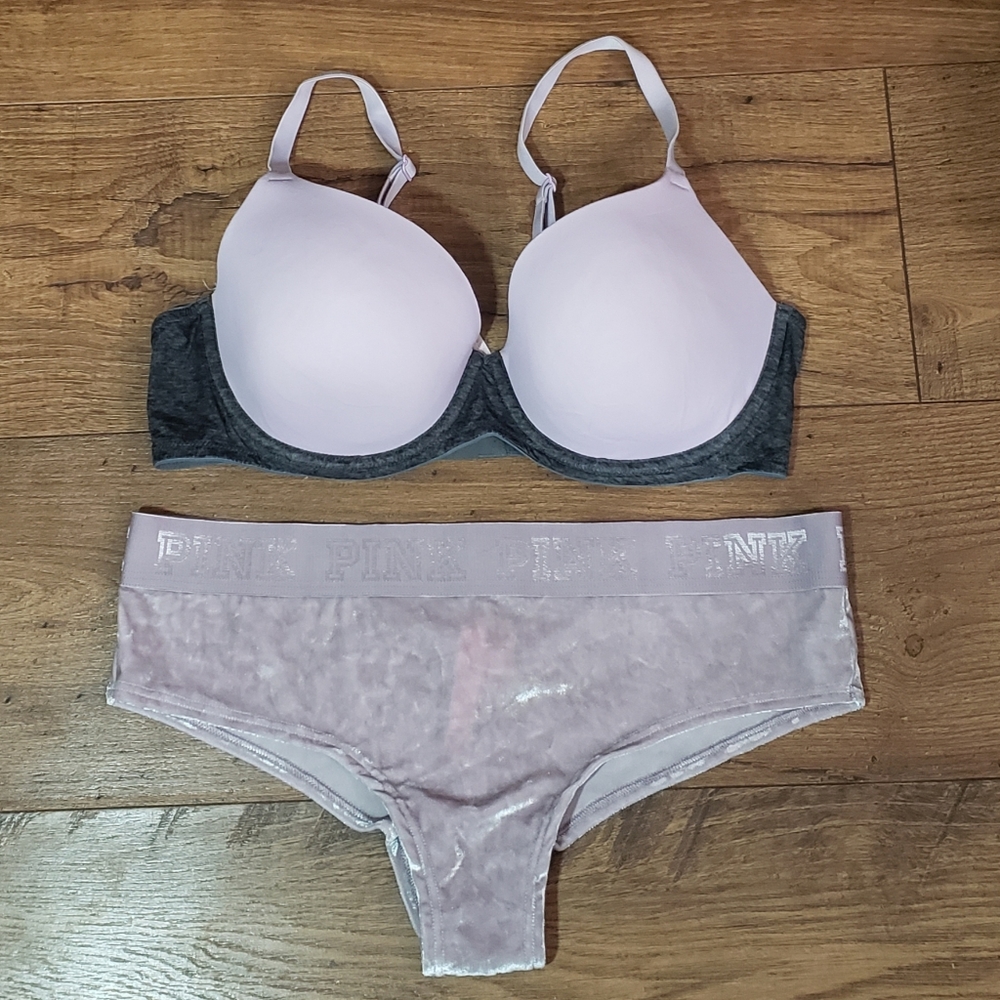 PINK by Victoria's Secret 36C & NWT Panty - Picture 2 of 5
